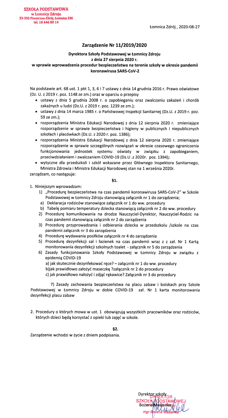 zarzadzenie