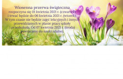 Wiosenna przerwa świąteczna