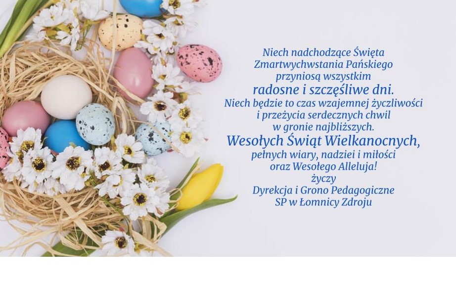yczenia Wielkanocne SP Łomnica 2023