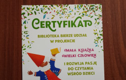 "Mała książka - wielki człowiek" w bibliotece.